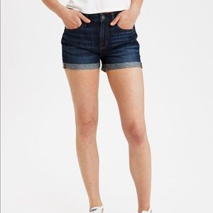 American Eagle dark denim midi shorts